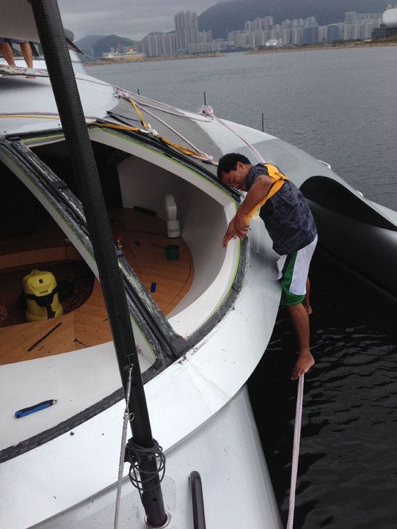 Fixtech Fix190 structural glass bonding and sealing for Adstra Superyacht replacing a opposition failed product.